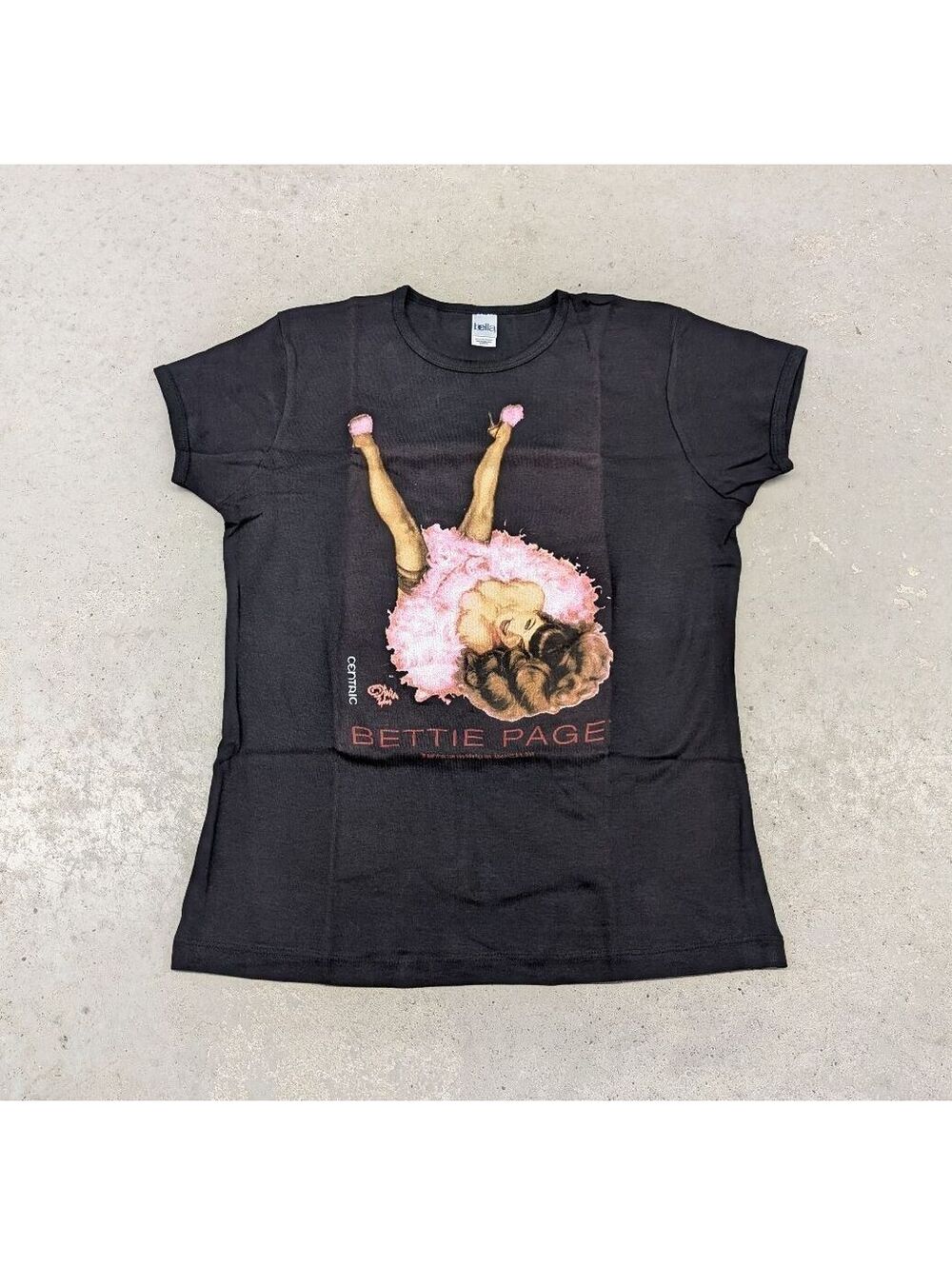 Vintage Y2K Bettie Page Centric Model Black T-shirt